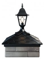 Колпак на заборный столб (1.5 кирпича) под фонарь, черный