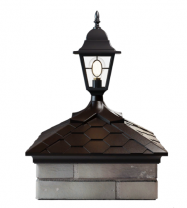 Колпак на заборный столб (1.5 кирпича) под фонарь, коричневый