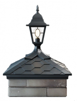 Колпак на заборный столб (1.5 кирпича) под фонарь, серый